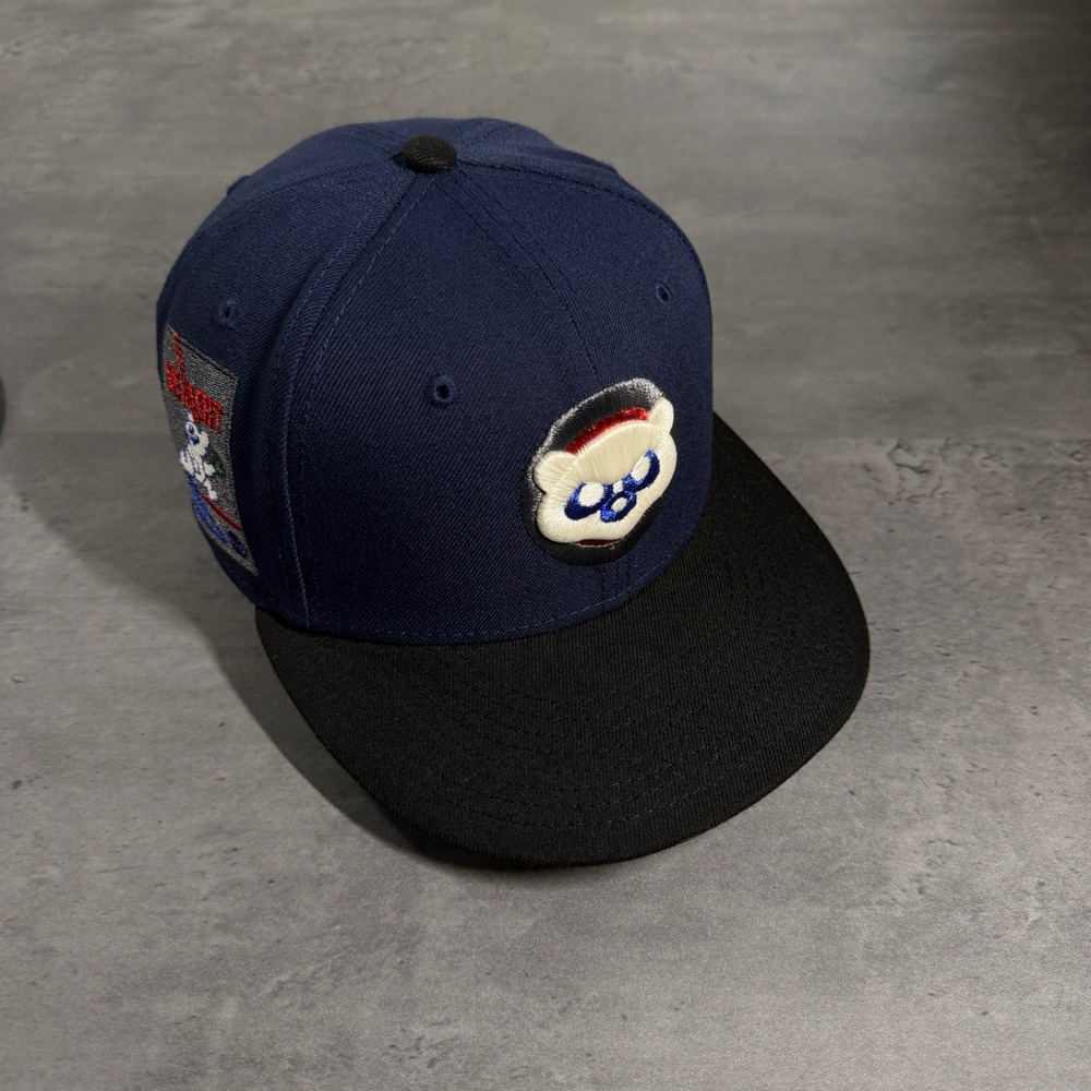 Burdeens AMS New Era Chicago Cubs Hat 7 Be Alert Anarchy Pack Navy Black RARE